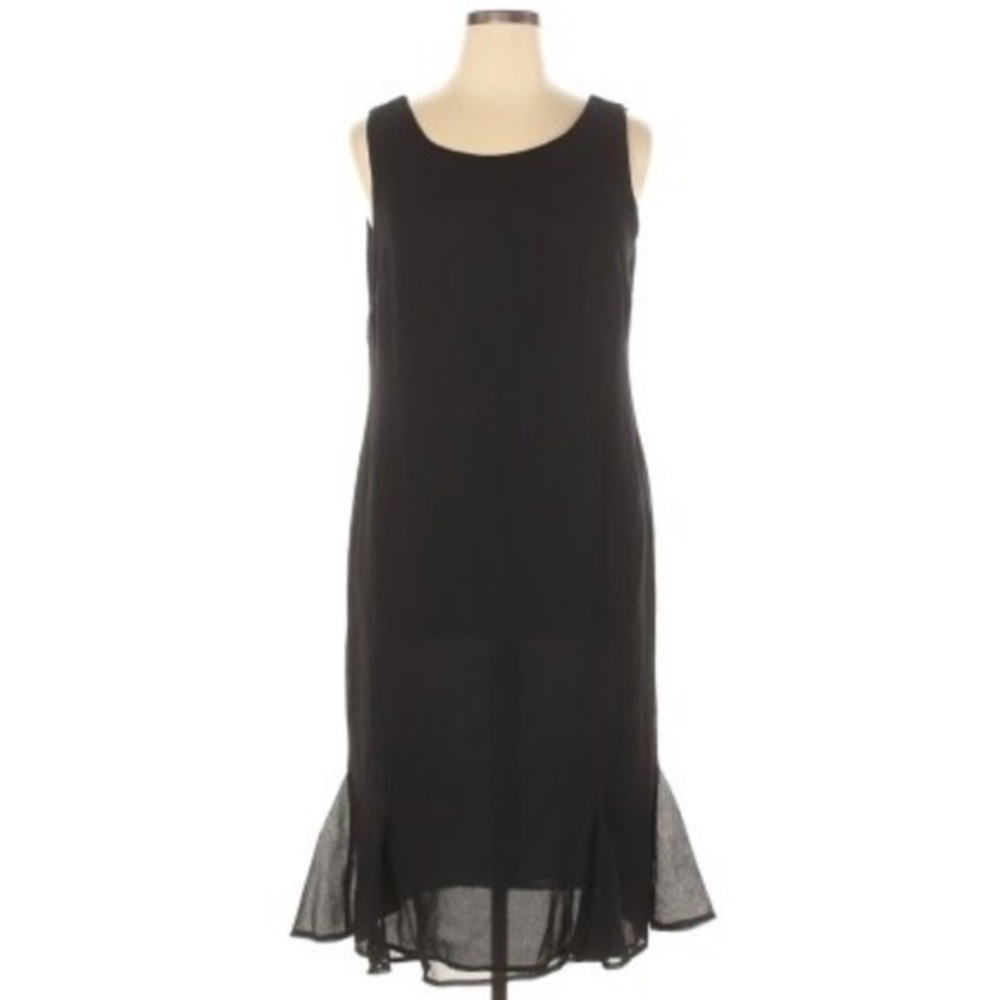 DN Design 16 black sleeveless flared bottom dress